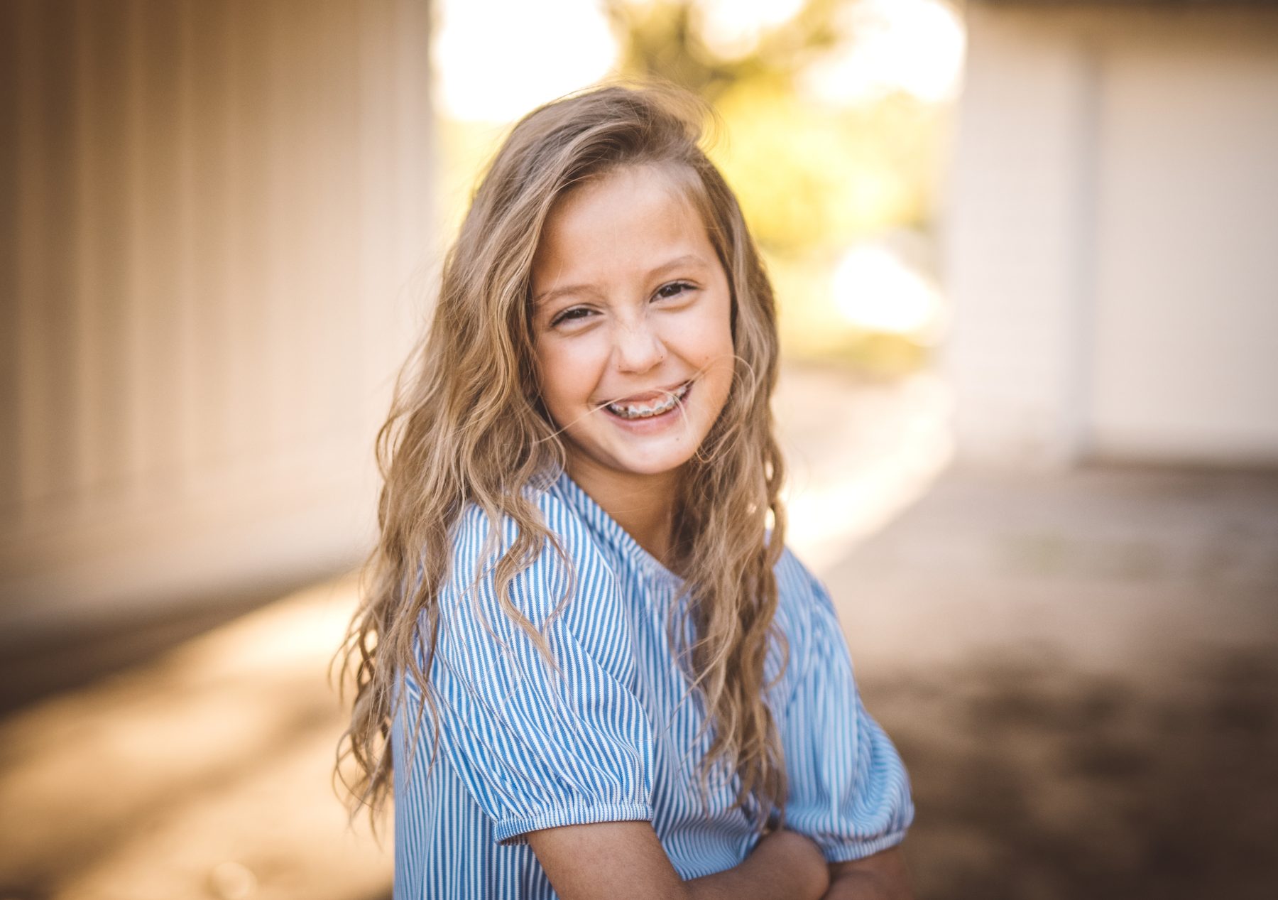 Patient starting orthodontic treatment