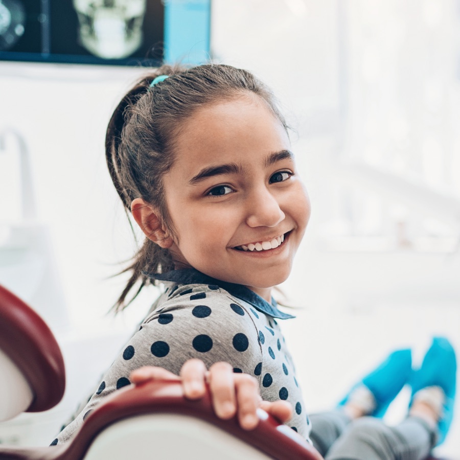 Young patient smiling at consultation